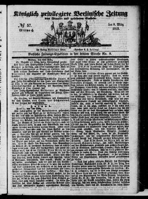 Königlich privilegirte Berlinische Zeitung von Staats- und gelehrten Sachen vom 08.03.1848