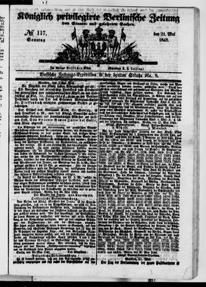 Königlich privilegirte Berlinische Zeitung von Staats- und gelehrten Sachen vom 21.05.1848