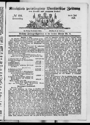 Königlich privilegirte Berlinische Zeitung von Staats- und gelehrten Sachen vom 06.07.1848
