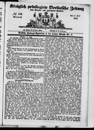 Königlich privilegirte Berlinische Zeitung von Staats- und gelehrten Sachen on Jul 12, 1848