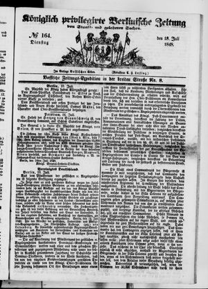 Königlich privilegirte Berlinische Zeitung von Staats- und gelehrten Sachen vom 18.07.1848