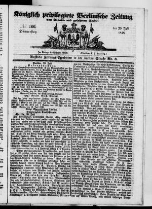 Königlich privilegirte Berlinische Zeitung von Staats- und gelehrten Sachen vom 20.07.1848