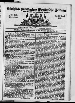 Königlich privilegirte Berlinische Zeitung von Staats- und gelehrten Sachen on Aug 12, 1848