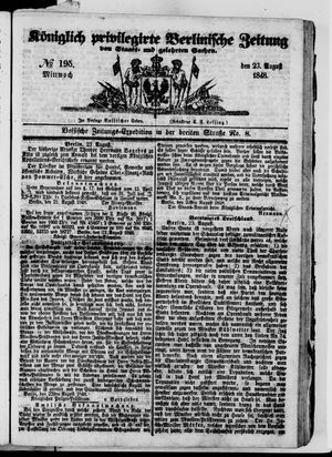 Königlich privilegirte Berlinische Zeitung von Staats- und gelehrten Sachen vom 23.08.1848