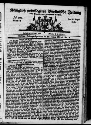 Königlich privilegirte Berlinische Zeitung von Staats- und gelehrten Sachen vom 30.08.1848