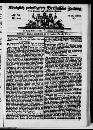 Königlich privilegirte Berlinische Zeitung von Staats- und gelehrten Sachen on Feb 28, 1849