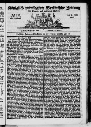Königlich privilegirte Berlinische Zeitung von Staats- und gelehrten Sachen on Jun 2, 1849