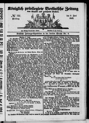 Königlich privilegirte Berlinische Zeitung von Staats- und gelehrten Sachen on Jun 8, 1849