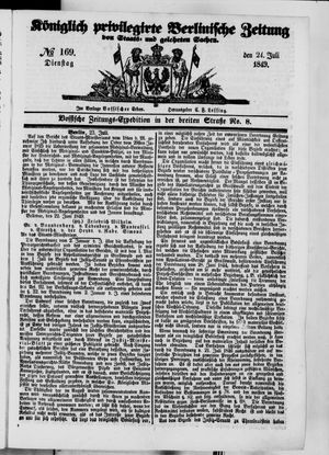 Königlich privilegirte Berlinische Zeitung von Staats- und gelehrten Sachen vom 24.07.1849