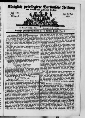 Königlich privilegirte Berlinische Zeitung von Staats- und gelehrten Sachen vom 25.07.1849