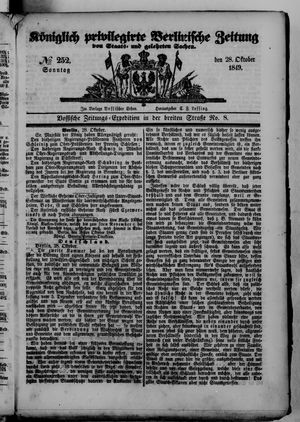 Königlich privilegirte Berlinische Zeitung von Staats- und gelehrten Sachen vom 28.10.1849