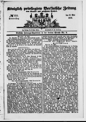Königlich privilegirte Berlinische Zeitung von Staats- und gelehrten Sachen vom 30.05.1850
