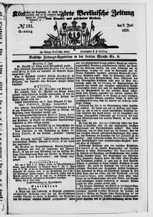 Königlich privilegirte Berlinische Zeitung von Staats- und gelehrten Sachen vom 09.06.1850