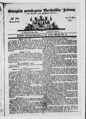 Königlich privilegirte Berlinische Zeitung von Staats- und gelehrten Sachen vom 10.05.1851