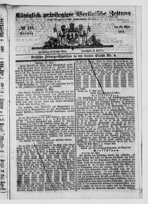 Königlich privilegirte Berlinische Zeitung von Staats- und gelehrten Sachen vom 18.05.1851