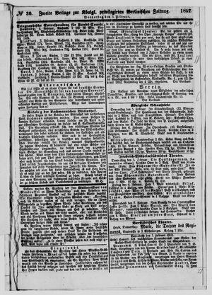 Königlich privilegirte Berlinische Zeitung von Staats- und gelehrten Sachen vom 05.02.1852