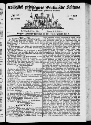 Königlich privilegirte Berlinische Zeitung von Staats- und gelehrten Sachen vom 07.04.1852