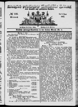 Königlich privilegirte Berlinische Zeitung von Staats- und gelehrten Sachen on Jun 9, 1852