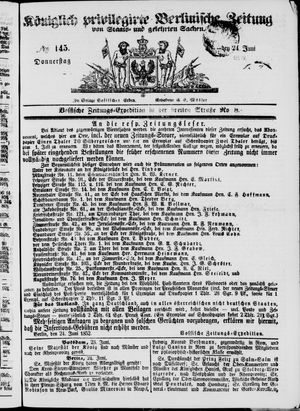 Königlich privilegirte Berlinische Zeitung von Staats- und gelehrten Sachen vom 24.06.1852