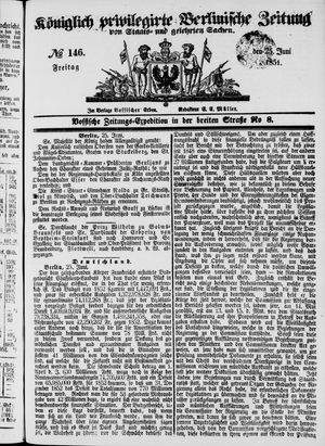 Königlich privilegirte Berlinische Zeitung von Staats- und gelehrten Sachen on Jun 25, 1852