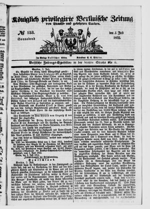 Königlich privilegirte Berlinische Zeitung von Staats- und gelehrten Sachen on Jul 3, 1852