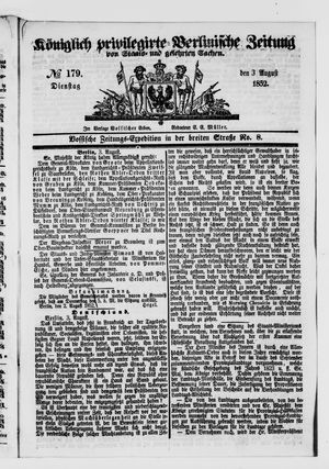 Königlich privilegirte Berlinische Zeitung von Staats- und gelehrten Sachen vom 03.08.1852