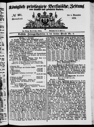 Königlich privilegirte Berlinische Zeitung von Staats- und gelehrten Sachen on Nov 6, 1852