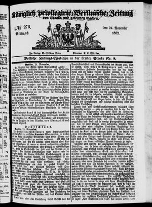 Königlich privilegirte Berlinische Zeitung von Staats- und gelehrten Sachen on Nov 24, 1852