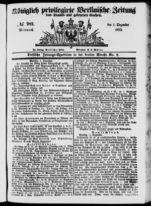 Königlich privilegirte Berlinische Zeitung von Staats- und gelehrten Sachen on Dec 1, 1852
