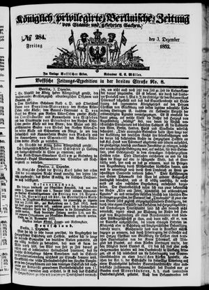 Königlich privilegirte Berlinische Zeitung von Staats- und gelehrten Sachen on Dec 3, 1852