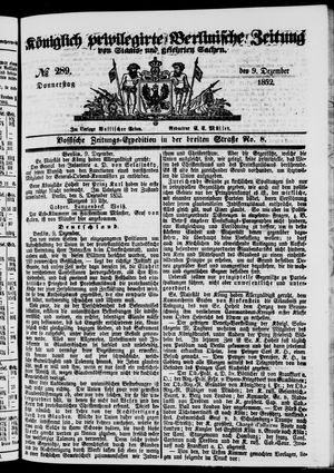 Königlich privilegirte Berlinische Zeitung von Staats- und gelehrten Sachen vom 09.12.1852