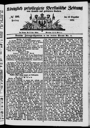 Königlich privilegirte Berlinische Zeitung von Staats- und gelehrten Sachen on Dec 10, 1852