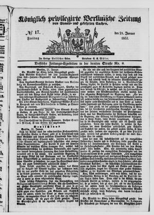 Königlich privilegirte Berlinische Zeitung von Staats- und gelehrten Sachen vom 21.01.1853