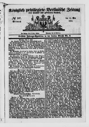 Königlich privilegirte Berlinische Zeitung von Staats- und gelehrten Sachen on May 11, 1853