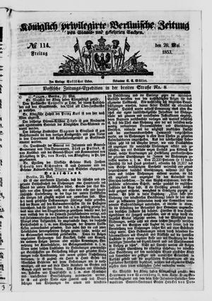 Königlich privilegirte Berlinische Zeitung von Staats- und gelehrten Sachen vom 20.05.1853