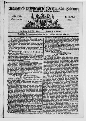 Königlich privilegirte Berlinische Zeitung von Staats- und gelehrten Sachen vom 16.07.1853