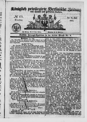 Königlich privilegirte Berlinische Zeitung von Staats- und gelehrten Sachen vom 26.07.1853