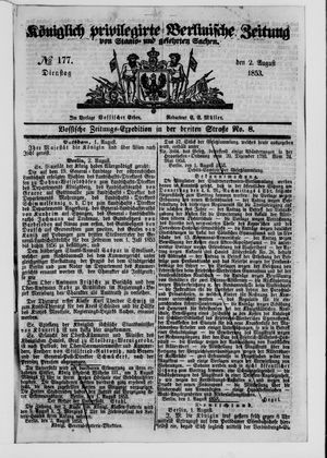 Königlich privilegirte Berlinische Zeitung von Staats- und gelehrten Sachen vom 02.08.1853