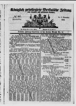 Königlich privilegirte Berlinische Zeitung von Staats- und gelehrten Sachen on Nov 3, 1853