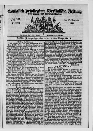 Königlich privilegirte Berlinische Zeitung von Staats- und gelehrten Sachen vom 15.11.1853