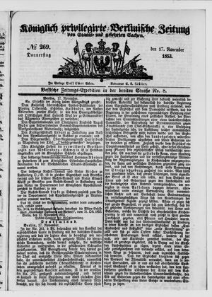 Königlich privilegirte Berlinische Zeitung von Staats- und gelehrten Sachen on Nov 17, 1853