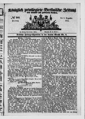 Königlich privilegirte Berlinische Zeitung von Staats- und gelehrten Sachen on Dec 2, 1853
