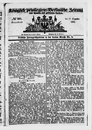 Königlich privilegirte Berlinische Zeitung von Staats- und gelehrten Sachen on Dec 17, 1853
