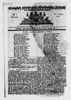 Königlich privilegirte Berlinische Zeitung von Staats- und gelehrten Sachen on Jan 1, 1854