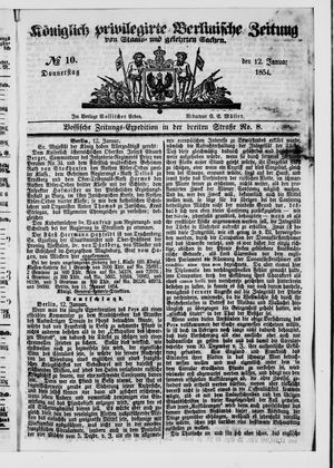Königlich privilegirte Berlinische Zeitung von Staats- und gelehrten Sachen vom 12.01.1854
