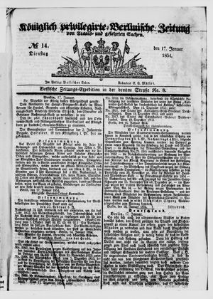 Königlich privilegirte Berlinische Zeitung von Staats- und gelehrten Sachen vom 17.01.1854