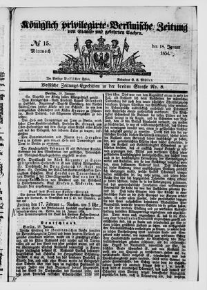 Königlich privilegirte Berlinische Zeitung von Staats- und gelehrten Sachen vom 18.01.1854