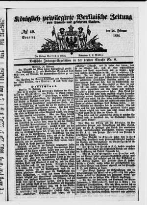 Königlich privilegirte Berlinische Zeitung von Staats- und gelehrten Sachen vom 26.02.1854
