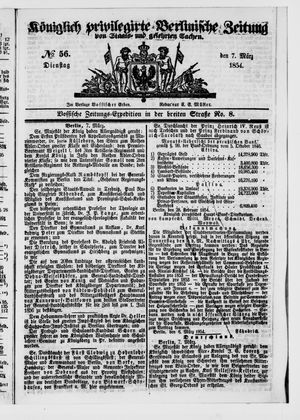 Königlich privilegirte Berlinische Zeitung von Staats- und gelehrten Sachen vom 07.03.1854