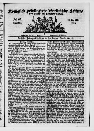Königlich privilegirte Berlinische Zeitung von Staats- und gelehrten Sachen vom 19.03.1854